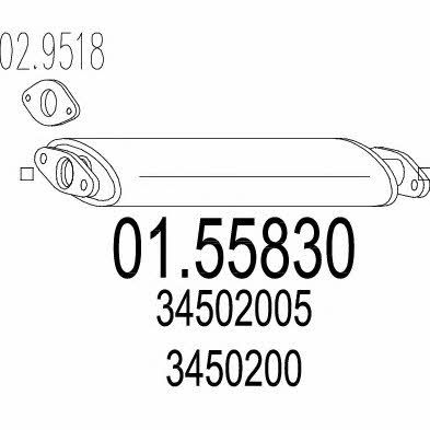 Mts 01.55830 Central silencer 0155830