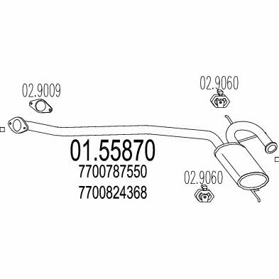 Mts 01.55870 Central silencer 0155870