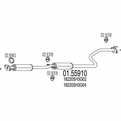 Mts 01.55910 Central silencer 0155910