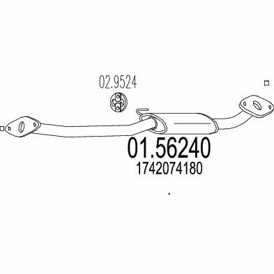 Mts 01.56240 Central silencer 0156240