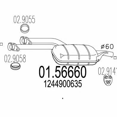 Mts 01.56660 Central silencer 0156660