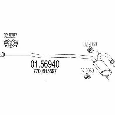 Mts 01.56940 Central silencer 0156940