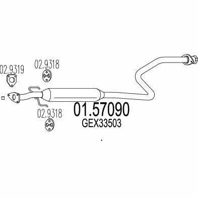 Mts 01.57090 Central silencer 0157090