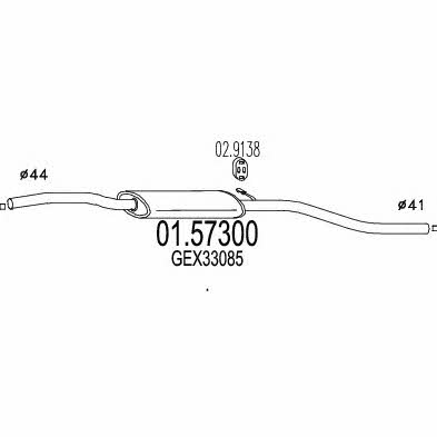 Mts 01.57300 Central silencer 0157300