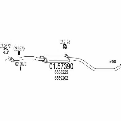 Mts 01.57390 Central silencer 0157390