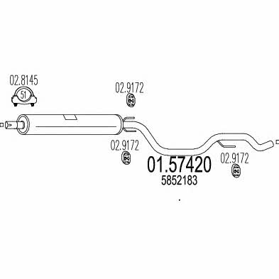 Mts 01.57420 Central silencer 0157420