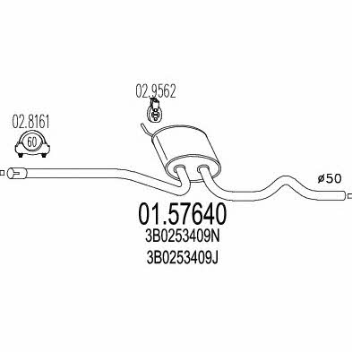 Mts 01.57640 Central silencer 0157640