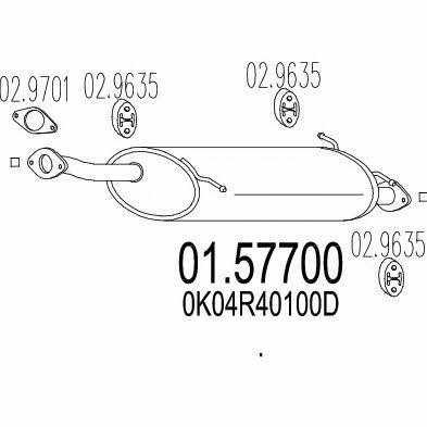 Mts 01.57700 Central silencer 0157700