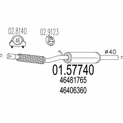 Mts 01.57740 Central silencer 0157740