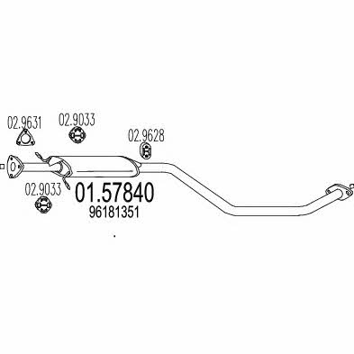 Mts 01.57840 Central silencer 0157840