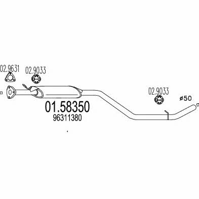 Mts 01.58350 Central silencer 0158350