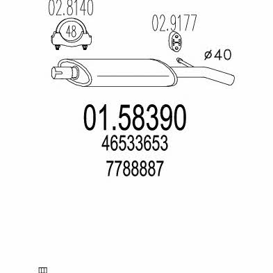 Mts 01.58390 Central silencer 0158390