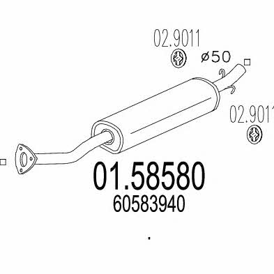 Mts 01.58580 Central silencer 0158580