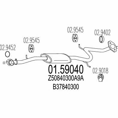 Mts 01.59040 Central silencer 0159040