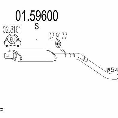 Mts 01.59600 Central silencer 0159600