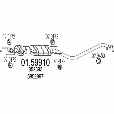 Mts 01.59910 Central silencer 0159910