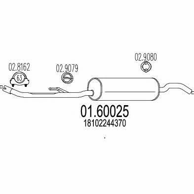 Mts 01.60025 End Silencer 0160025