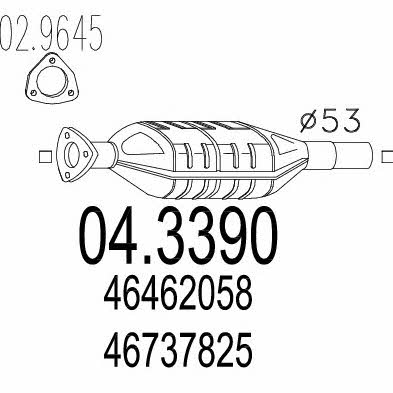 Mts 04.3390 Catalytic Converter 043390