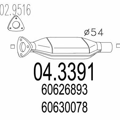Mts 04.3391 Catalytic Converter 043391