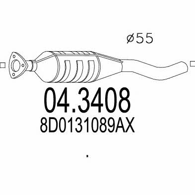 Mts 04.3408 Catalytic Converter 043408