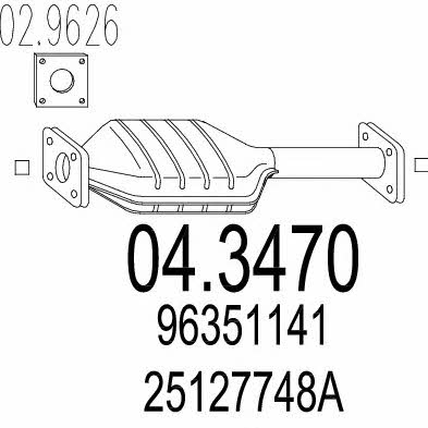 Mts 04.3470 Catalytic Converter 043470