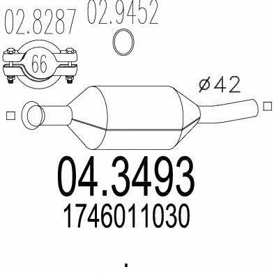 Mts 04.3493 Catalytic Converter 043493