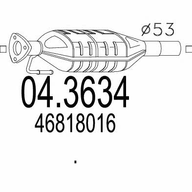 Mts 04.3634 Catalytic Converter 043634