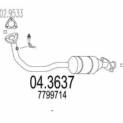 Mts 04.3637 Catalytic Converter 043637