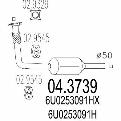 Mts 04.3739 Catalytic Converter 043739