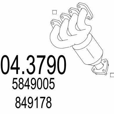 Mts 04.3790 Catalytic Converter 043790