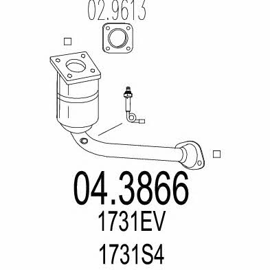 Mts 04.3866 Catalytic Converter 043866