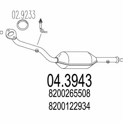 Mts 04.3943 Catalytic Converter 043943