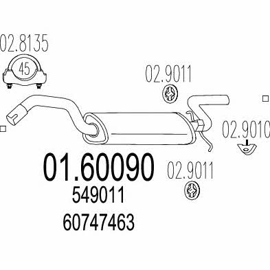 Mts 01.60090 End Silencer 0160090