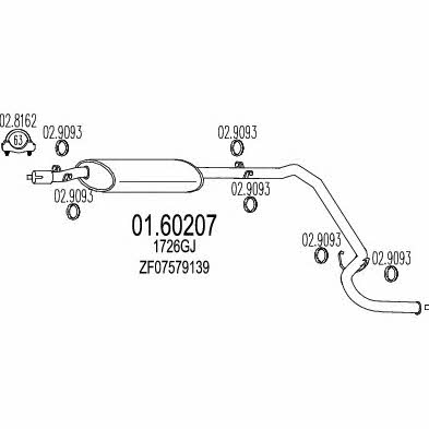 Mts 01.60207 End Silencer 0160207