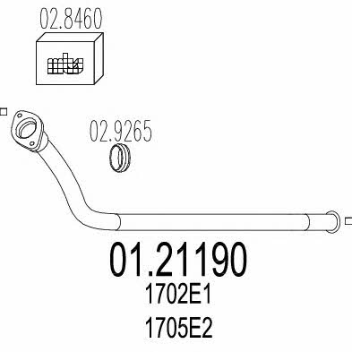 Mts 01.21190 Exhaust pipe 0121190