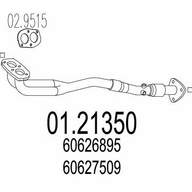 Mts 01.21350 Exhaust pipe 0121350