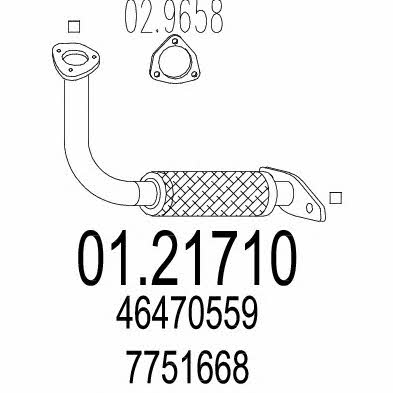 Mts 01.21710 Exhaust pipe 0121710