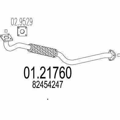 Mts 01.21760 Exhaust pipe 0121760