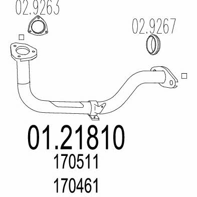Mts 01.21810 Exhaust pipe 0121810
