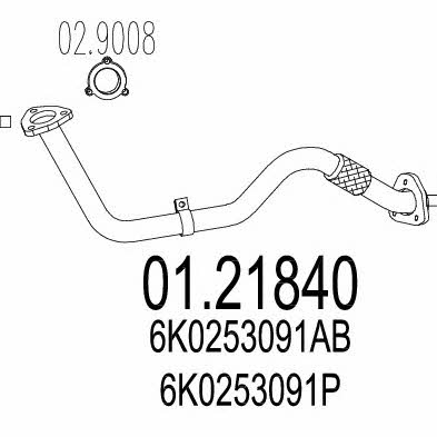 Mts 01.21840 Exhaust pipe 0121840