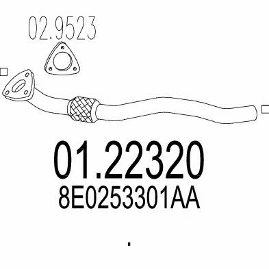 Mts 01.22320 Exhaust pipe 0122320