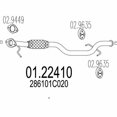 Mts 01.22410 Exhaust pipe 0122410