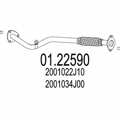 Mts 01.22590 Exhaust pipe 0122590