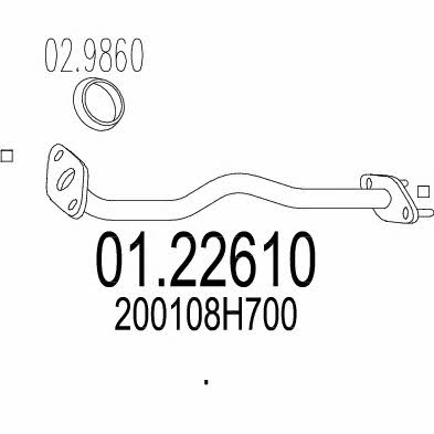 Mts 01.22610 Exhaust pipe 0122610