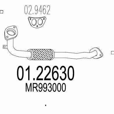 Mts 01.22630 Exhaust pipe 0122630