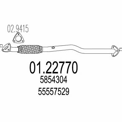 Mts 01.22770 Exhaust pipe 0122770
