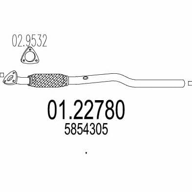 Mts 01.22780 Exhaust pipe 0122780