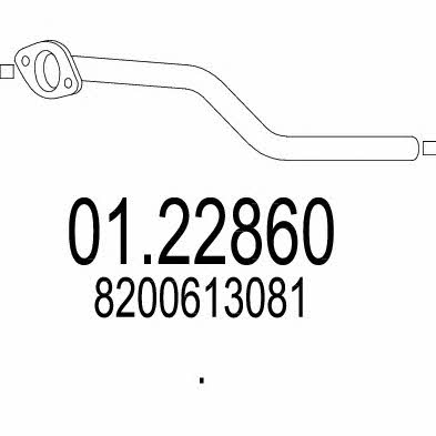 Mts 01.22860 Exhaust pipe 0122860