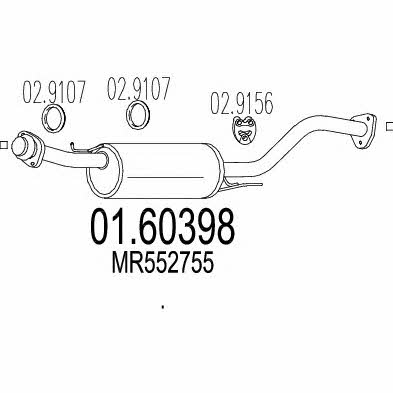 Mts 01.60398 End Silencer 0160398