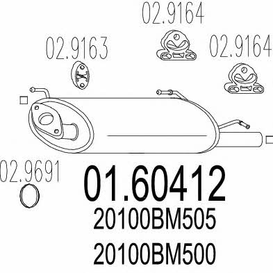 Mts 01.60412 End Silencer 0160412